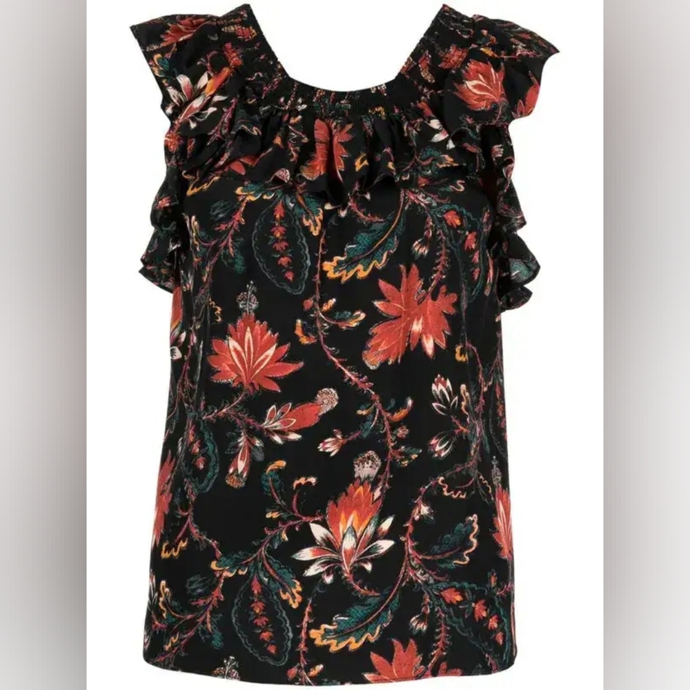 Ulla Johnson Silk tulip floral-print  blouse